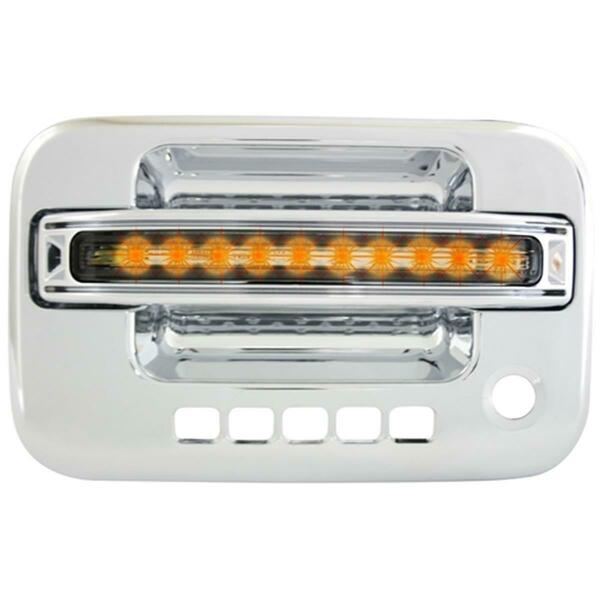 Ipcw Ford F150- F250 Ld 2004 - 2008 Led Door Handle- Front- Chrome Amber Led- Smoke Lens 2Ps. Per Set FLA04SF1